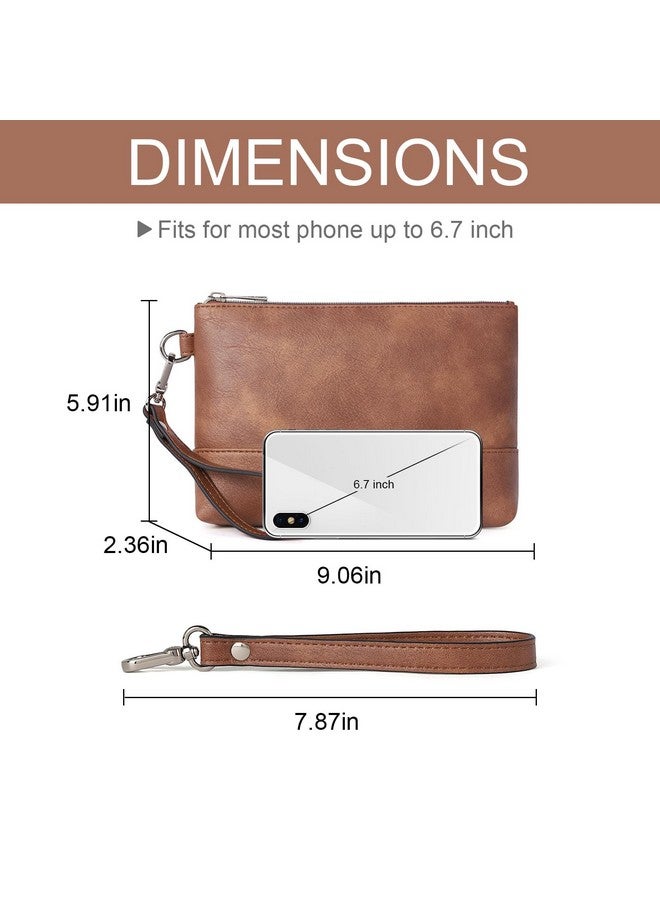 CLUCI Womens Wallet Leather Large Capacity Wristlet Wallet for Women Ladies Travel Clutch Zipper Purse with Credit Card Holder Phone Organizer - Image 2