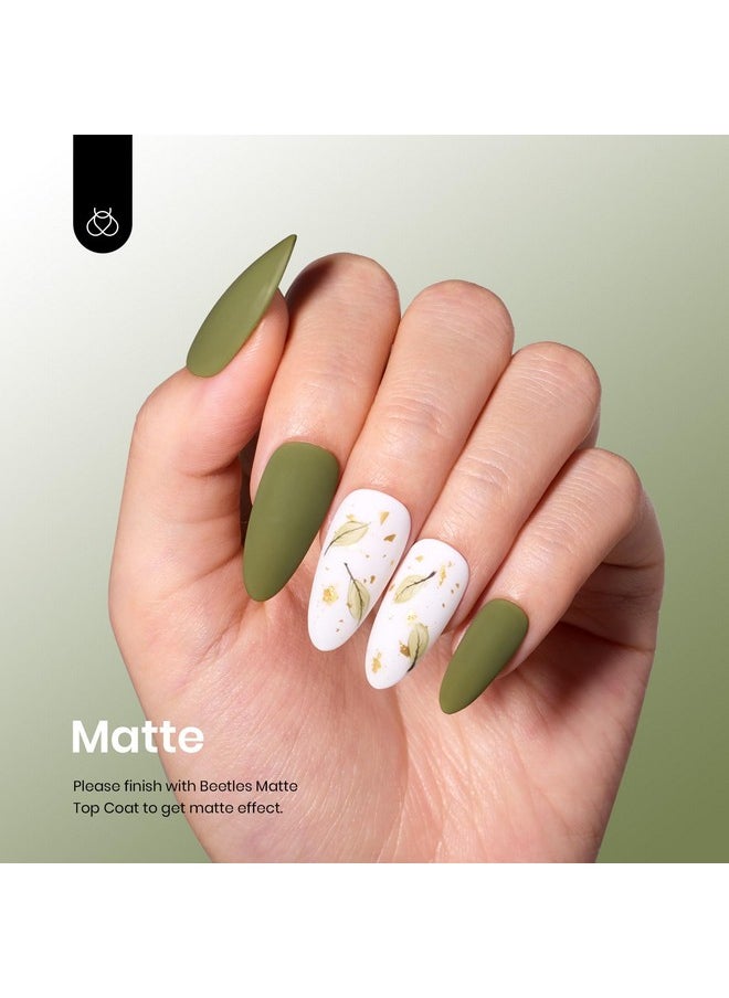 beetles Gel Polish - Beetles Olive Green Gel Nail Polish 15ml - Spring Earth Tone Soak Off U V LED Nail Lamp Nail Art Manicure Salon and at Home DIY Gel Valentines Day Gifts for women - Image 1