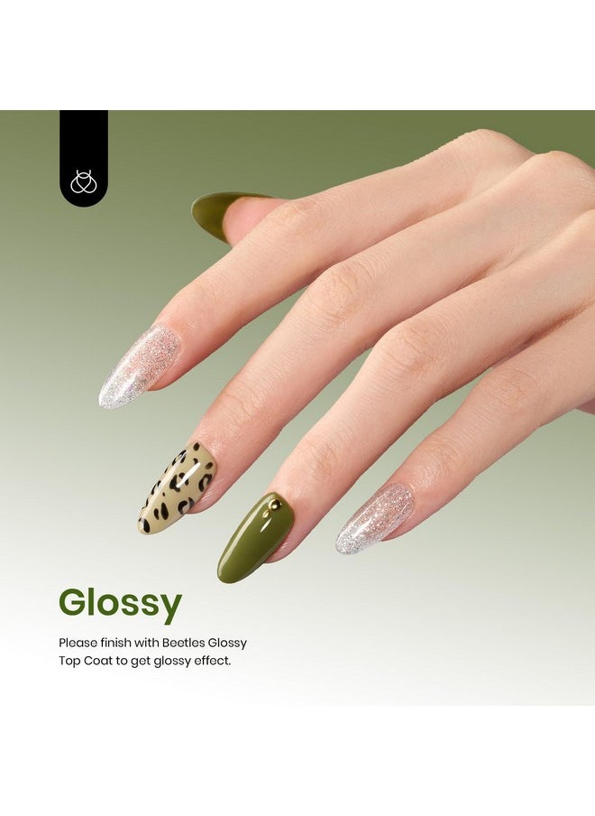 beetles Gel Polish - Beetles Olive Green Gel Nail Polish 15ml - Spring Earth Tone Soak Off U V LED Nail Lamp Nail Art Manicure Salon and at Home DIY Gel Valentines Day Gifts for women - Image 1