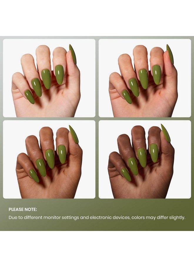 beetles Gel Polish - Beetles Olive Green Gel Nail Polish 15ml - Spring Earth Tone Soak Off U V LED Nail Lamp Nail Art Manicure Salon and at Home DIY Gel Valentines Day Gifts for women - Image 1