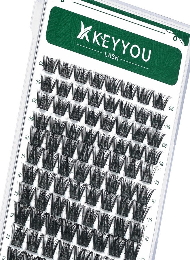 KEYYOU Lash Clusters 96pcs Individual Lashes Y01 D Curl 8-12MIX Cluster Lashes KEYYOU Volume Wispy Lash Extension Soft&Comfortable Easy DIY at Home(Y01,D-8-12MIX) - Image 1