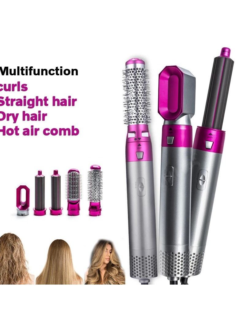 Hair Dryer 5 in 1 Hair Blower Brush Hair Curler, Hair Curler, Electric Hair Dryer, Rotating Hot Air Brush for All Hairstyles - Image 1