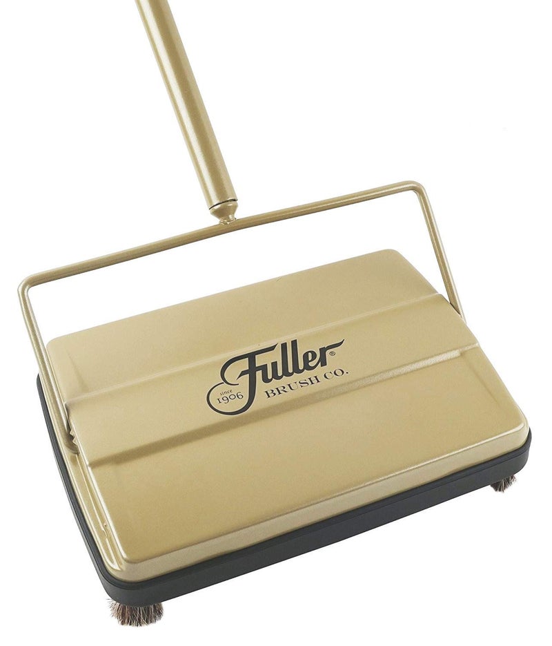 fuller brush Fuller Brush 17031 Electrostatic Carpet  Floor Sweeper  9 Cleaning Path  Lightweight  Ideal for Crumby Messes  Works On Carpets  Hard Floor Surfaces  Gold 