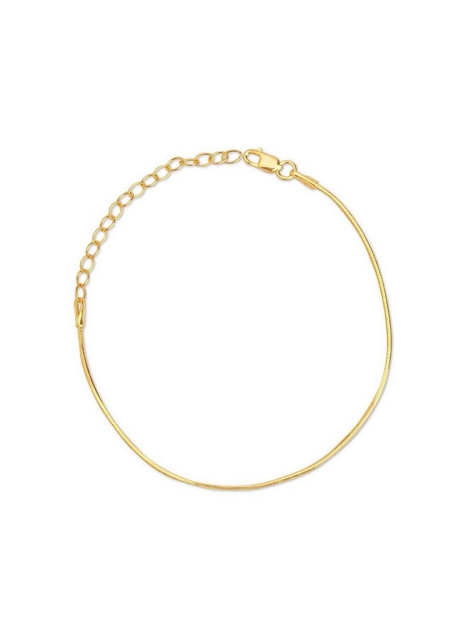 ZAVYA 925 Sterling Silver Minimal Gold Plating Chain Bracelet | | Gift for Women and Girls | With Certificate of Authenticity and 925 Hallmark - Image 1