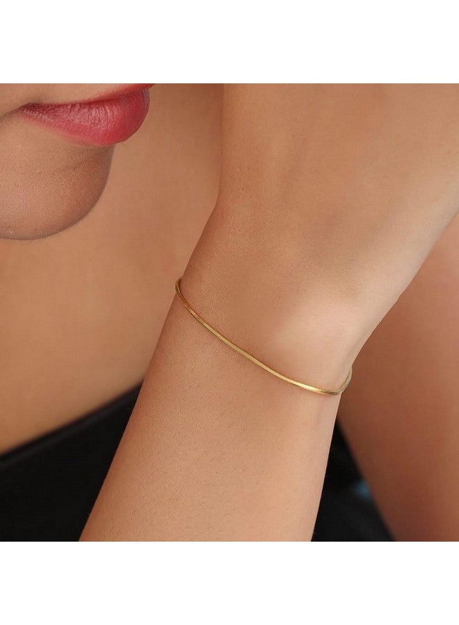 ZAVYA 925 Sterling Silver Minimal Gold Plating Chain Bracelet | | Gift for Women and Girls | With Certificate of Authenticity and 925 Hallmark - Image 2