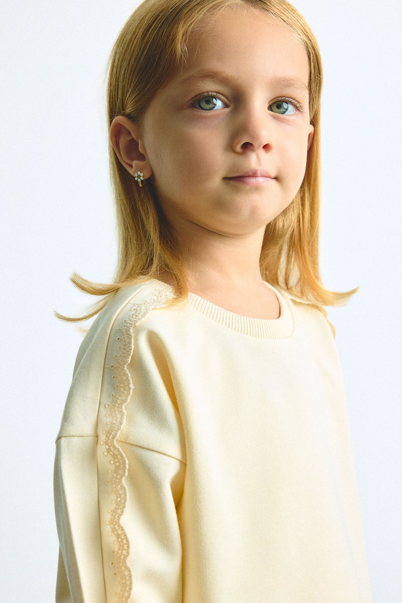 DeFacto Beige BabyGirl Baby Girl Long Sleeve Top and Elastic Waist Bottom Set Casual - Image 5