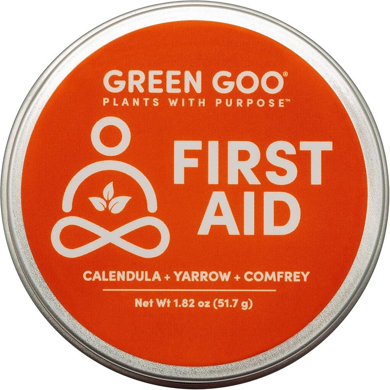 Green Goo Natural Skin Care for Cracked Hands and Feet White First Aid Large Tin 182 Ounce