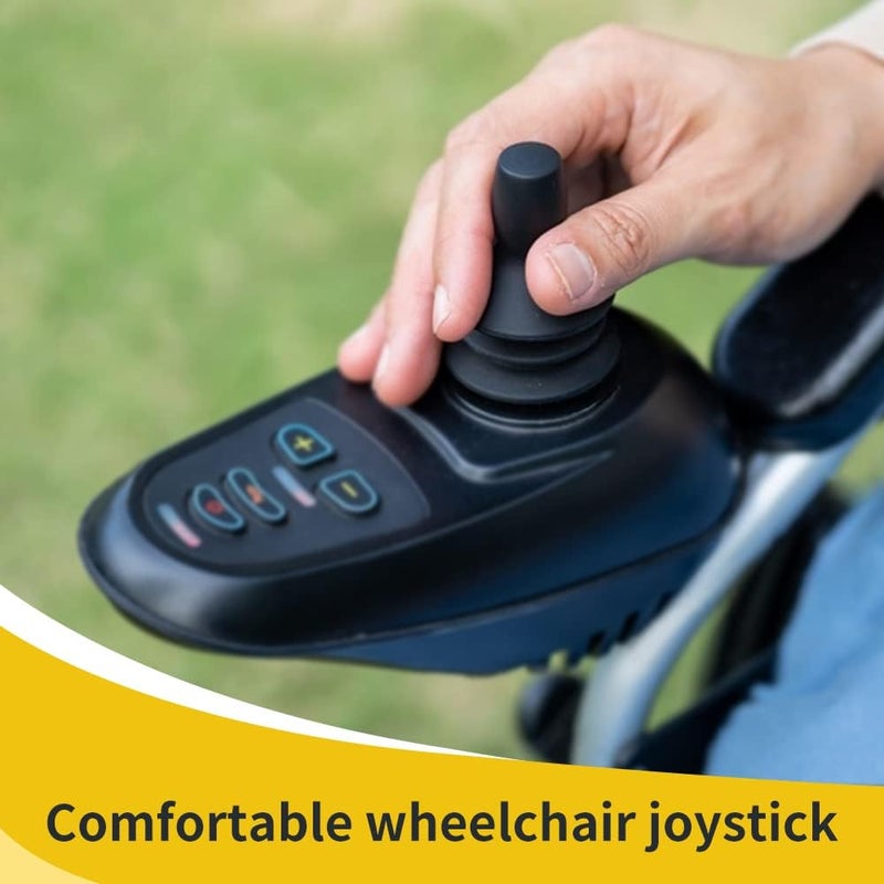BIAQI Jazzy Power Chair Parts Wheelchair Cover Electric Wheelchair Joystick Knob Fits GC, VSI, VR2, and Remote Plu Black - Image 2