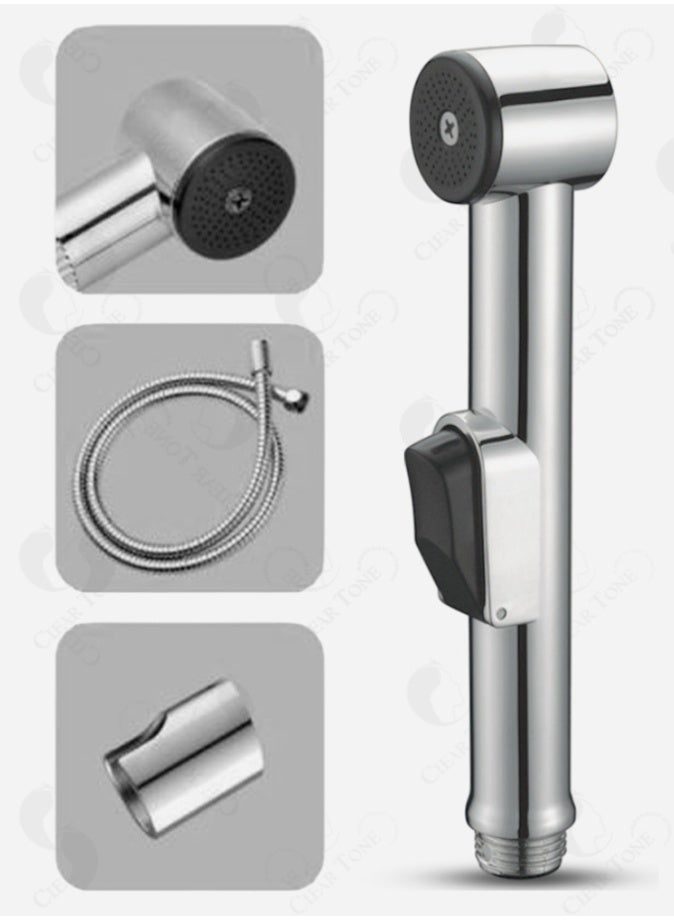 Best ABS Hand Bidet Shower Head | High-Pressure Durable Chrome Plated Finish Shattaf for Bathroom & Toilet Hygiene – Best Water Control & Long-Lasting Use - Image 1