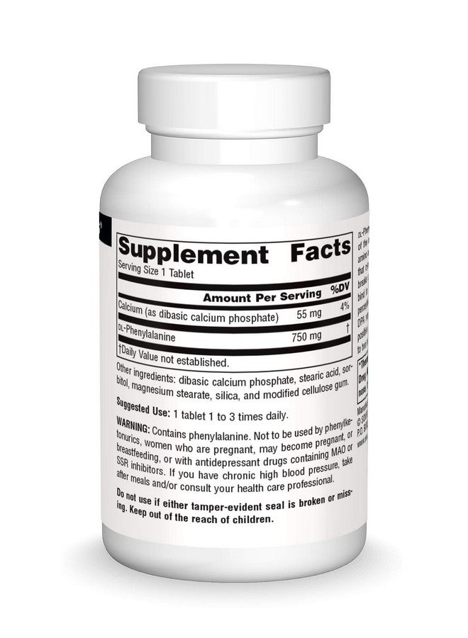 Source Naturals Dlpa Dlphenylalanine 750 Mg 60 Tablets - Image 4