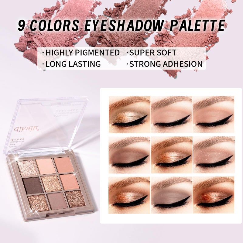 YBUETE Makeup Set Kit for Women Girls Teens, Makeup Present Set, Includes 9 Color Eyeshadow, Counter Stick, Foundation, Eyebrow Pencil, Eyeliner, Mascara, Lip Gloss, 5Pcs Brushes, Sponge - Image 2