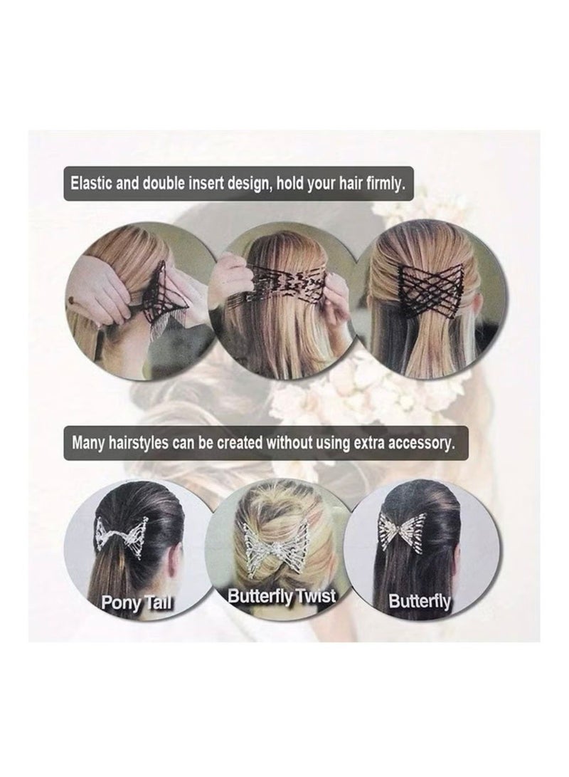 (White) Multifunctional hair clip with a simple beaded design, one piece - Image 5