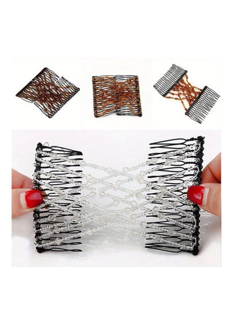 (White) Multifunctional hair clip with a simple beaded design, one piece - Image 2
