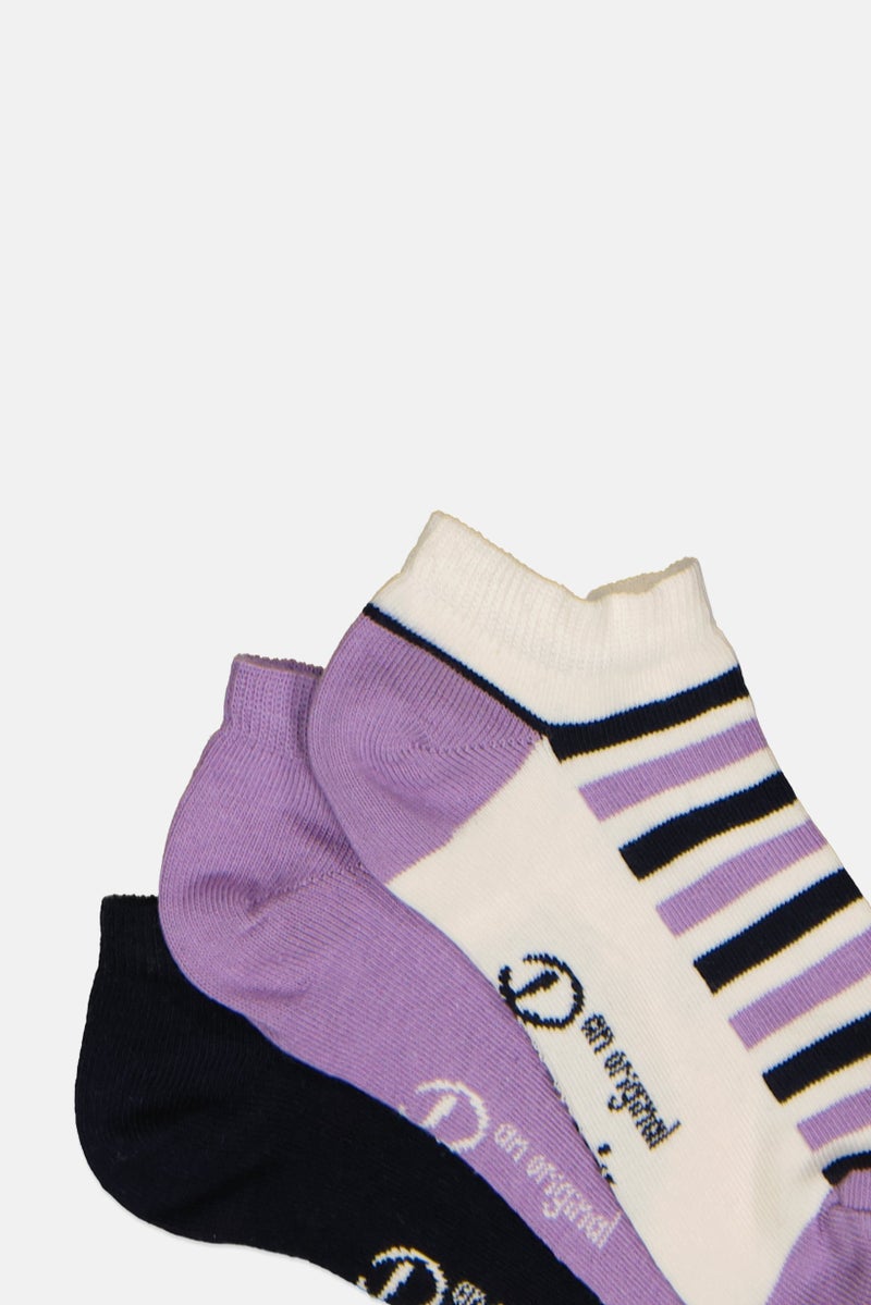 Original Penguin Kids Girl 5 Pairs Graphic Print Socks, Multicolor - Image 2