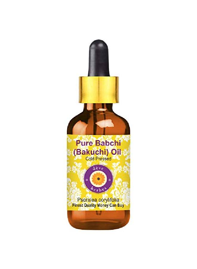 Deve Herbes Pure Babchi (Bakuchi) Oil (Psoralea Corylifolia) With Glass Dropper 100% Natural Therapeutic Grade Cold Pressed For Skin Hair 5Ml. - Image 1