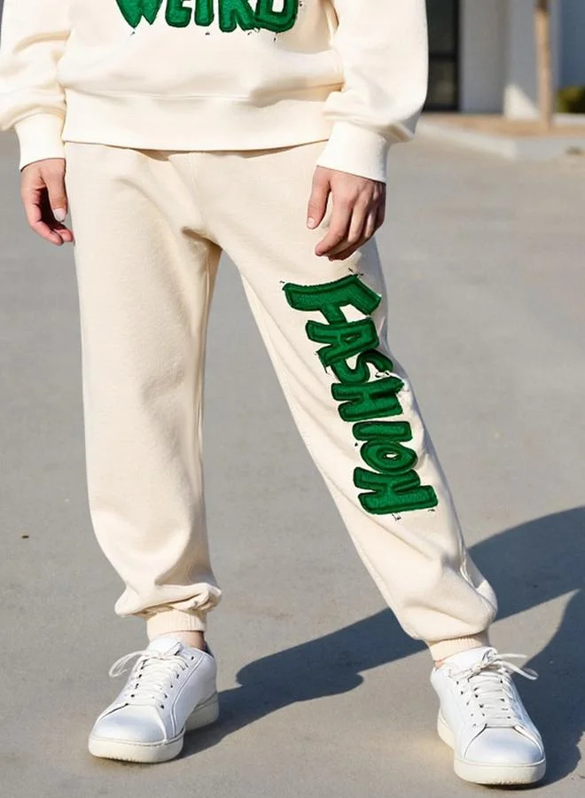 Take Two Take Two Teens Cream Sweatshirt and Joggers Set