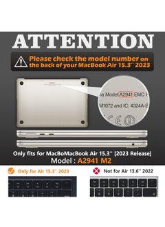 Excefore For 2023 MacBook Air 15 inch Case, Heavy Duty Shockproof Protective Hard Shell with Folding Stand, Suitable for MacBook Air 15”A2941 M2 Chip (Black)  - Image 2