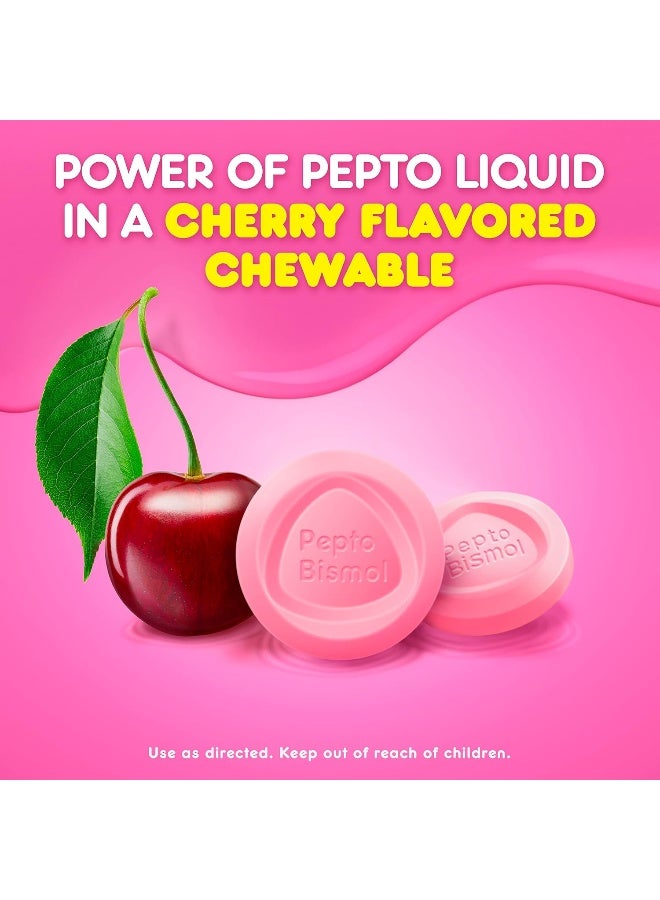 Pepto Bismol Digestive Medicine Upset Stomach And Diarrhea Relief Chewable Tablets 30 Count Cherry - Image 5