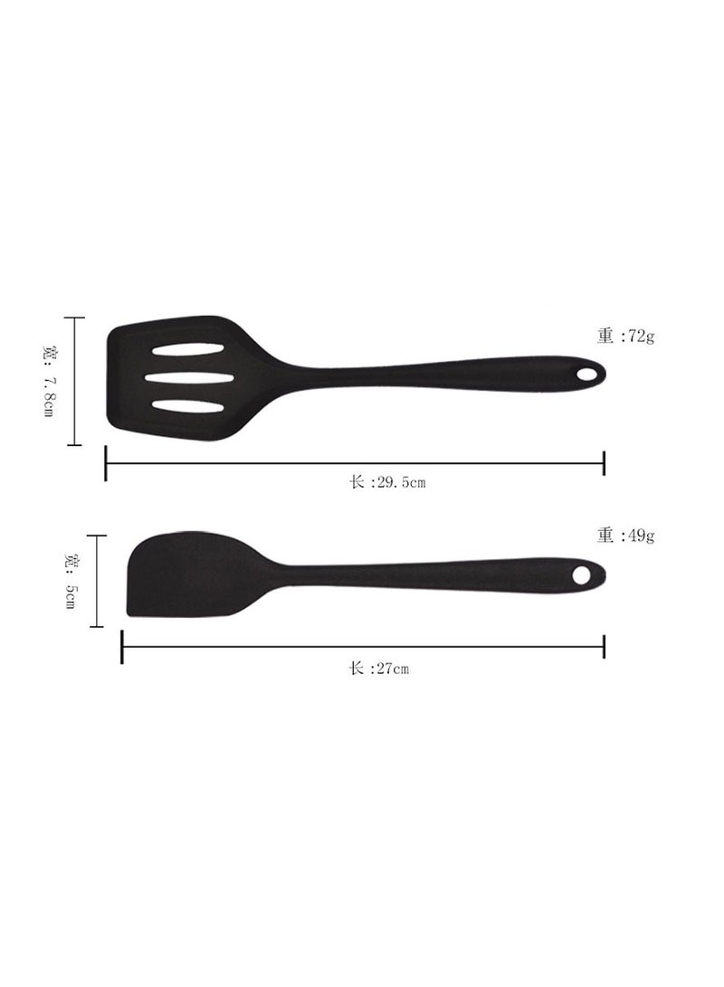 Silicone shovel scraper brush egg beater silicone kitchenware 5-piece set kitchen utensil set kitchen cooking utensils - Image 3