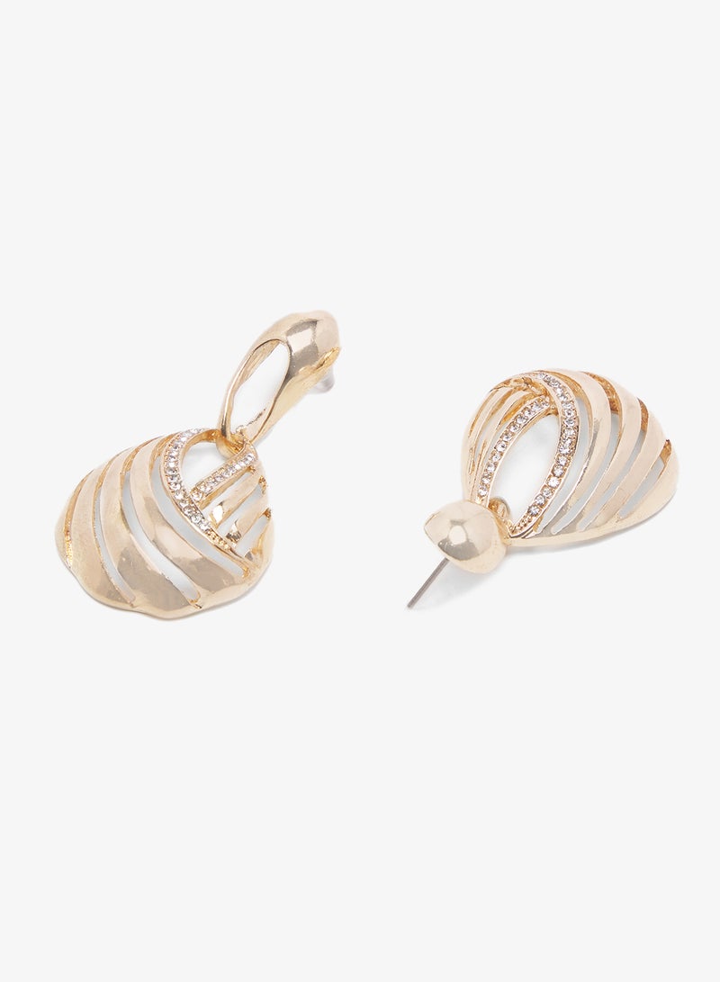 ELLA Chunky Gold Accent Earrings - Image 1
