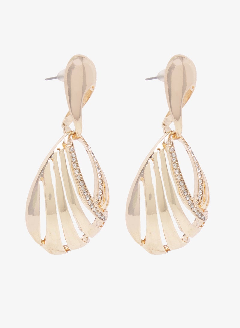 ELLA Chunky Gold Accent Earrings - Image 2