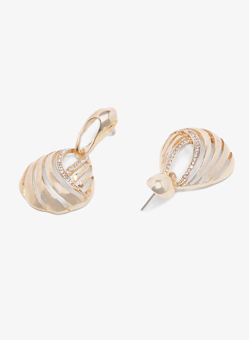 ELLA Chunky Gold Accent Earrings - Image 2