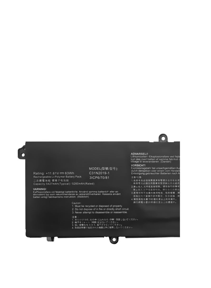 Terabyte بطارية لابتوب 11.61 فولت 63 واط ساعي C31N2019-1 3ICP6/70/81 متوافقة مع Asus VivoBook Pro 14X OLED M7400 15 OLED K3400PA K3400PH M3401QA K6502HE K3500PH - Image 4