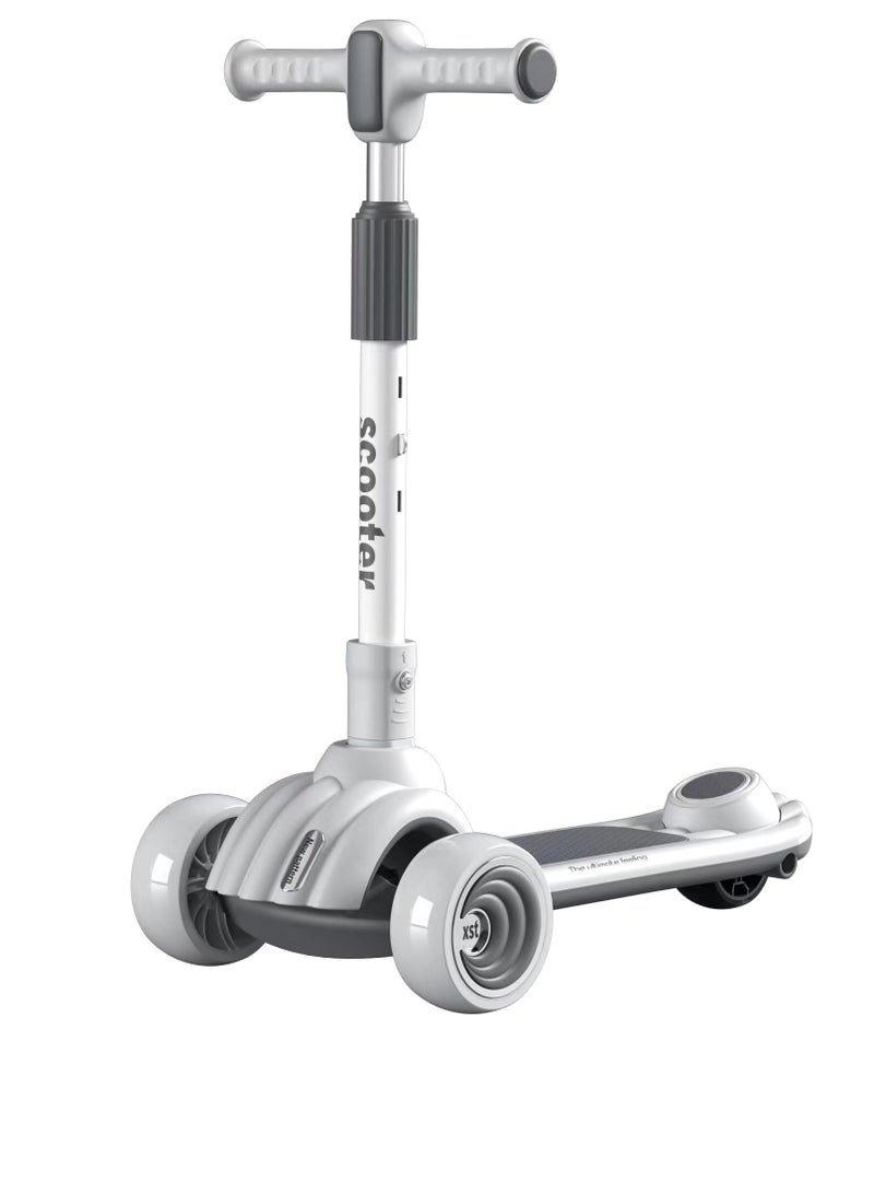 Factory Price Jordan Portable 3 Wheels Kids Pedal Scooter with Adjustable Height  - Grey  - Image 1