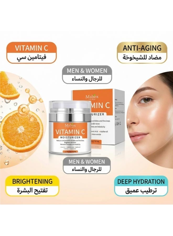 Mabox Vitamin C Moisturizer, Anti-Aging Wrinkle Cream, Face & Body Hydration, Skin-Friendly, Brightening & Youth-Boosting, Men & Women - Image 2