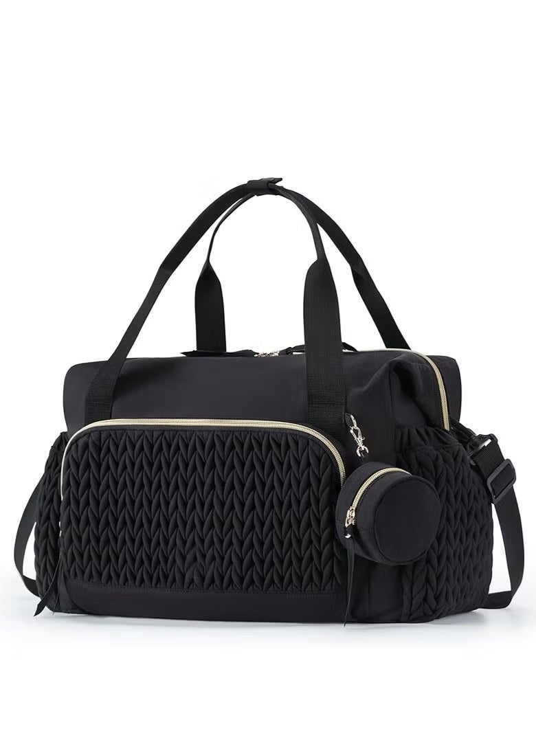 Multifunctional Diaper Backpack for Mom - Large Capacity Hospital Delivery Bag, with Insulated Bottle Pocket, Wipes Case, and Pacifier Holder, Waterproof Portable Mommy Tote - Image 1