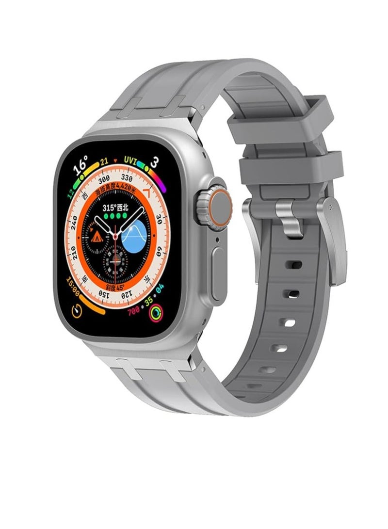 For Apple Watch Ultra 49/45/44/42mm Men's Outdoor Sports Bands For Series8/9/10/7/6/5/4/3/2/1 / SE gray - Image 2