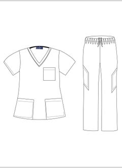 International Uniform L.L.C Scrubs Medical Uniform Unisex Top and Pants Turquoise Color  - Image 2