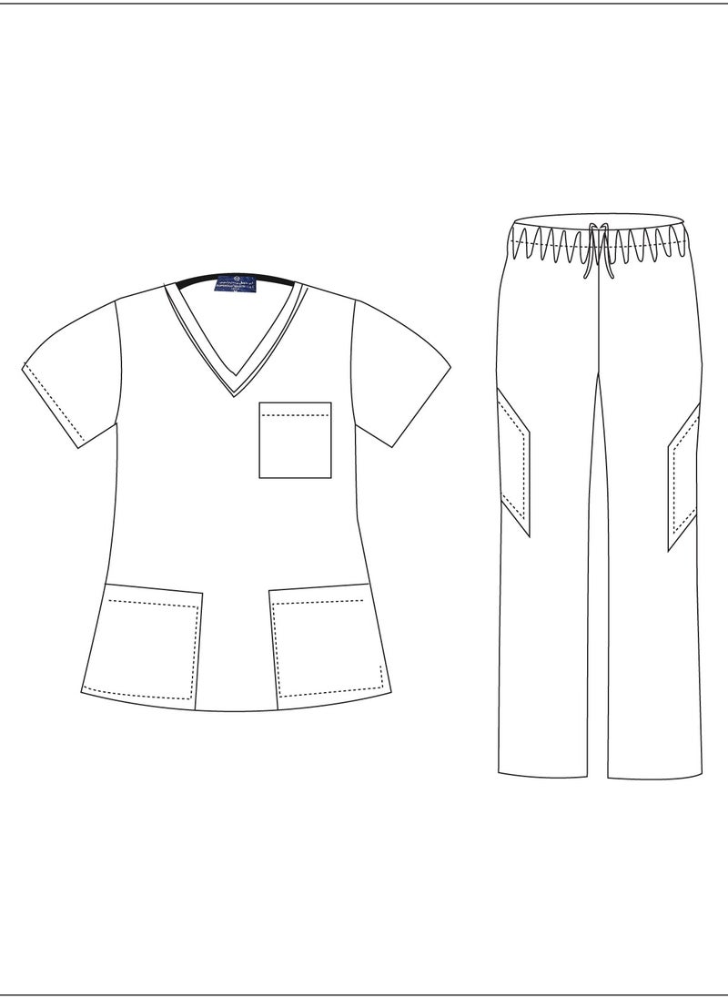 International Uniform L.L.C Scrubs Medical Uniform Unisex Top and Pants Turquoise Color  - Image 2