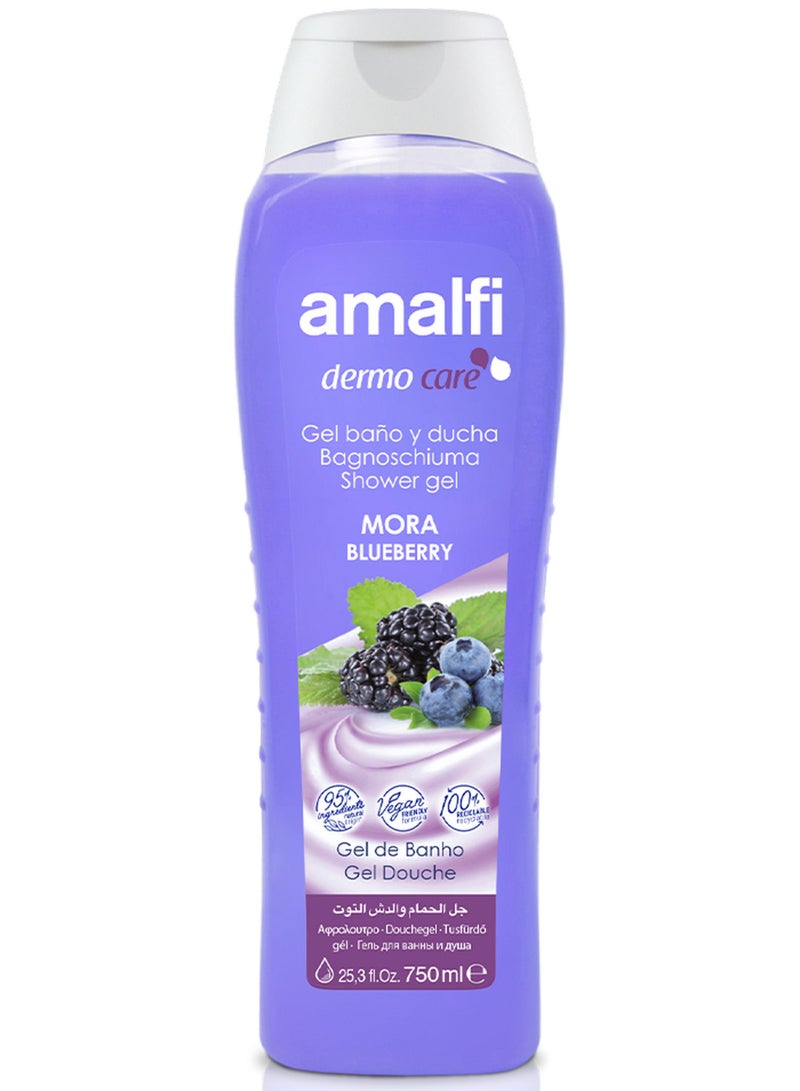 AMALFI Dermo Care Shower Gel Blueberry 750 ML - Image 1