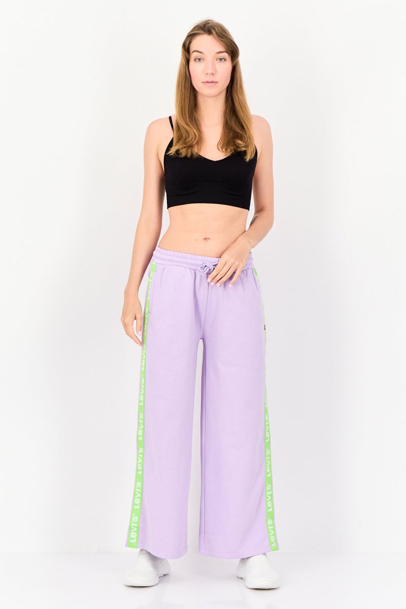 Levi's Women Regular Fit Brand Logo Sweatpants, Lilac - Image 4