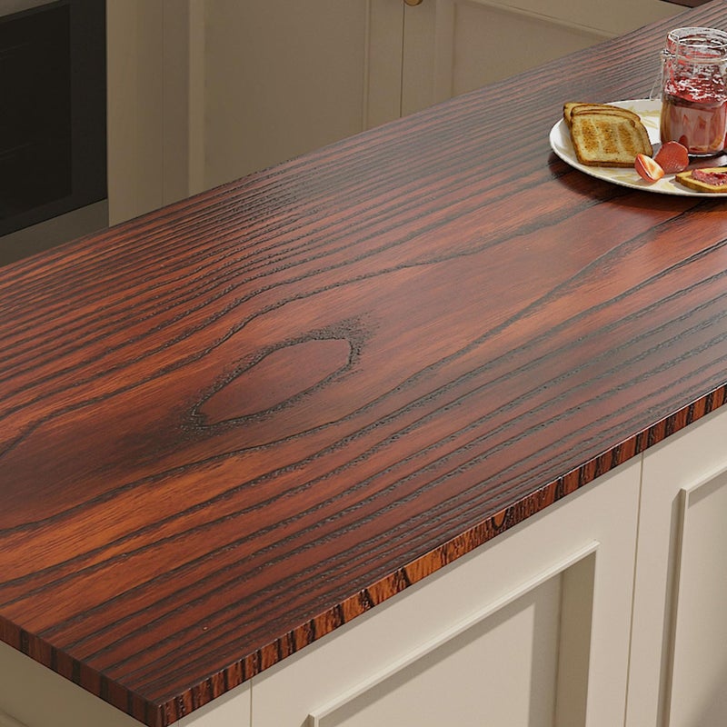 ICOOP Wood Wallpaper Peel and Stick Wood Contact Paper for Countertops Contact Paper Peel and Stick Countertops Waterproof Cabinet Covering Textured Wallpaper for Kitchen Desk Vinyl Wrap 15.8"Ã—120" - Image 1
