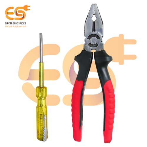 Electronicspices Electronic Spices Combo of 8 Inch Combination Plier with 140mm Electrical Screwdriver Tester (Combo of Plier & Tester Screwdriver) - Image 5