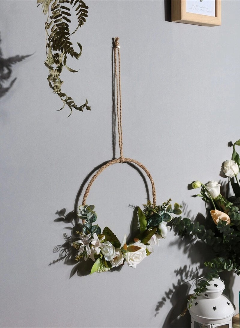 Kutis 1-Pieces Door Wreath Wall Garland Decoration Multicolour 35x28 Centimeter - Image 4