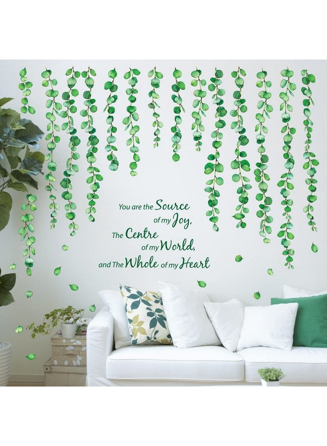 DECOWALL DS9-8052 Eucalyptus Vines Wall Stickers Decals Green Kids Peel and Stick Removable for Nursery Bedroom Living Room Art murals Decorations Plants Home DIY Baby - Image 1