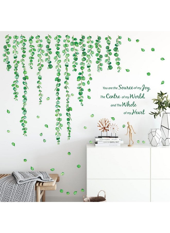 DECOWALL DS9-8052 Eucalyptus Vines Wall Stickers Decals Green Kids Peel and Stick Removable for Nursery Bedroom Living Room Art murals Decorations Plants Home DIY Baby - Image 3