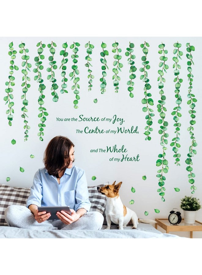 DECOWALL DS9-8052 Eucalyptus Vines Wall Stickers Decals Green Kids Peel and Stick Removable for Nursery Bedroom Living Room Art murals Decorations Plants Home DIY Baby - Image 2