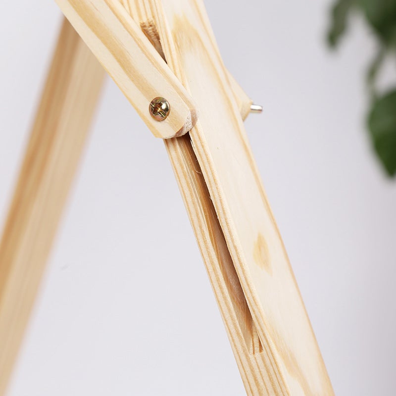 Solid Wood Yellow Pine Display Stand Wooden Liftable Sketch Easel Poster Display Advertising Stand Oil Easel - Image 5