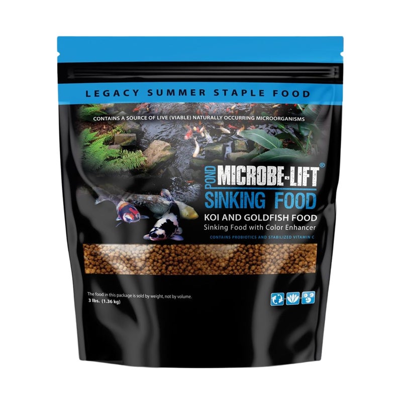 MicrobeLift MLLSPMD Sinking Fish Food Pellets for Ponds Water Gardens and Fountains for Live Goldfish and Koi 3 Pounds
