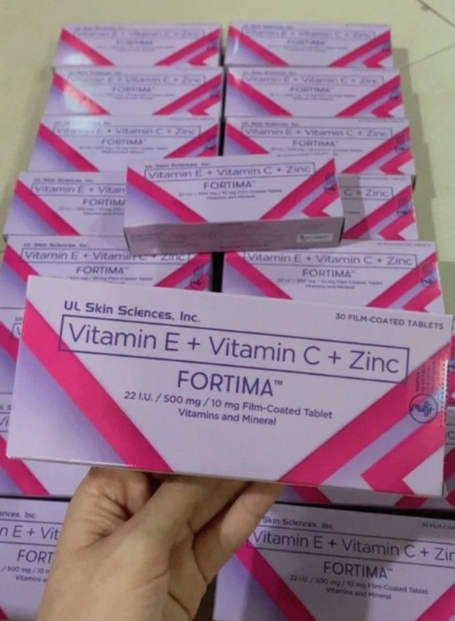 Fortima Vitamin E + Vitamin C + Zinc – 30 Tablets - Image 2