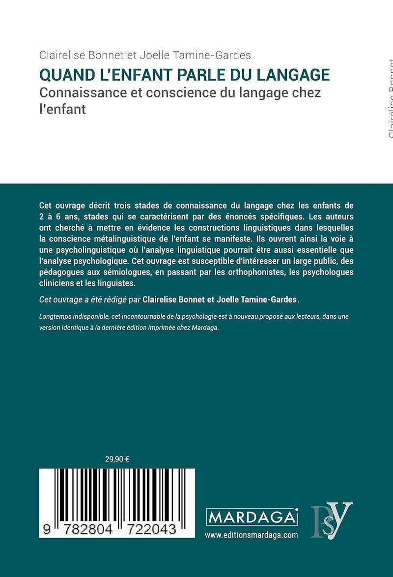 Quand l'enfant parle du langage: Connaissance et conscience du langage chez l'enfant  - Image 2