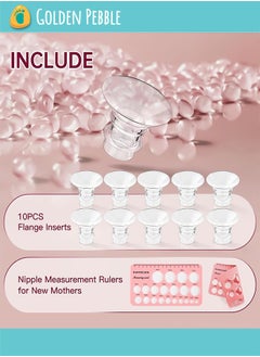 bbet 10 PCS Silicone Flange Inserts 13/15/17/19/21mm Compatible with Momcozy S12 Pro/S9 Pro/S12/S9,Flange Inserts with Flange Size for 24mm Flange/Shield of Momcozy/Spectra/Bellababy Wearable Breast Pump ,Breast Pump Accessories Breastfeeding Essential Pumping Kit for Moms  - Image 2