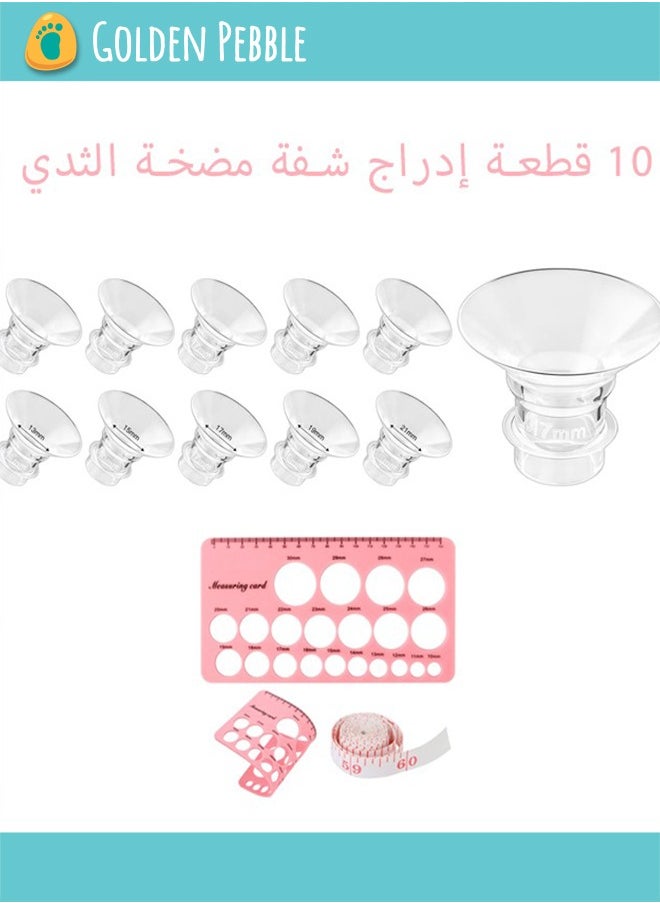 bbet 11 PCS Silicone Flange Inserts 13/15/17/19/21mm Compatible with Momcozy S12 Pro/S9 Pro/S12/S9,Flange Inserts with Flange Size for 24mm Flange/Shield of Momcozy/Spectra/Bellababy Wearable Breast Pump ,Breast Pump Accessories Breastfeeding Essential Pumping Kit for Moms  - Image 1
