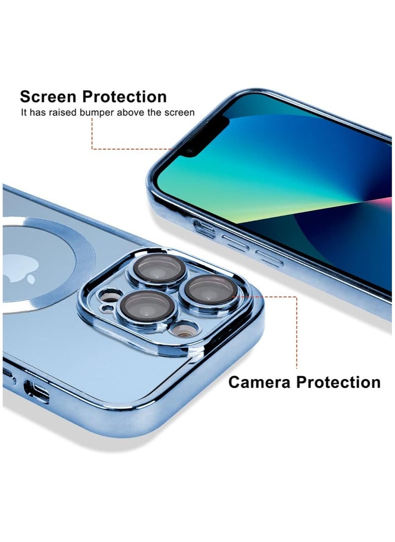 Generic Magnetic Clear for iPhone 15 Pro Max Case with MagSafe Integrated Camera Protection Glass Silicone Cover Slim Thin Non Yellowing Anti Fingerprint Scratch Wireless Charging  - Image 2