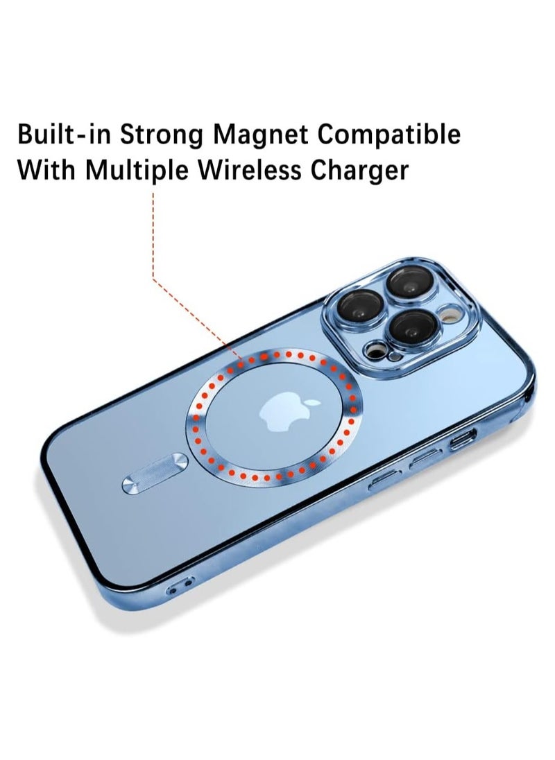 Generic Magnetic Clear for iPhone 15 Pro Max Case with MagSafe Integrated Camera Protection Glass Silicone Cover Slim Thin Non Yellowing Anti Fingerprint Scratch Wireless Charging  - Image 3