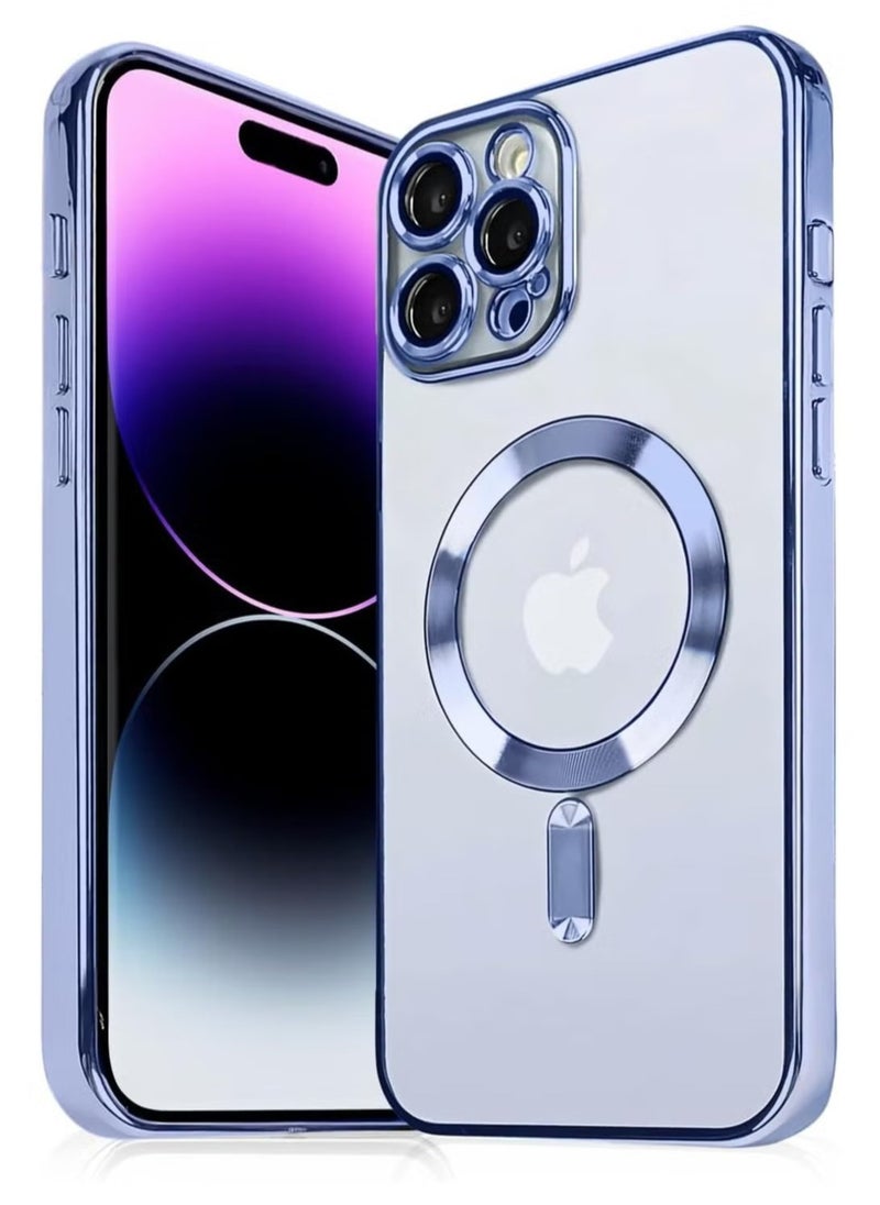 Generic Magnetic Clear for iPhone 15 Pro Max Case with MagSafe Integrated Camera Protection Glass Silicone Cover Slim Thin Non Yellowing Anti Fingerprint Scratch Wireless Charging  - Image 1